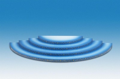 Für Engel Wolke 4-stufig blau-weiß Breite 43 cm NEU Holzengel Weihnachtsengel