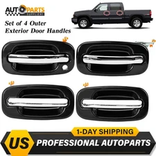 Set of 4 Outer Exterior Door Handles For 1999-2006 Chevy Silverado GMC Cadillac