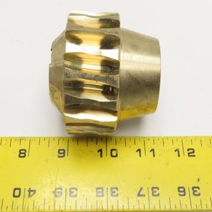 Brass Helical Drive Gear 35mm Bore 76mm OD 17 Tooth 64mm Long