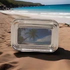 1 Gram .999 Fine Silver Bar Colorized Collect Bullion Palm Trees In Storage Case