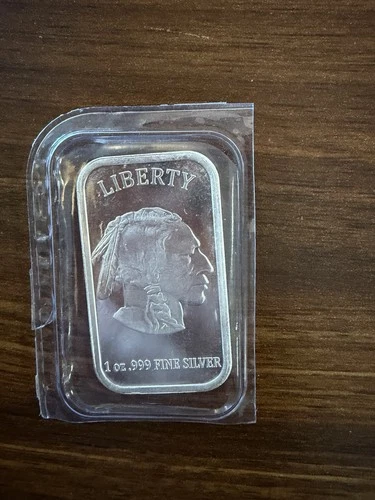 Liberty Indian Head And Buffalo Fine Silver Bar .9999 Still In Original Pouch