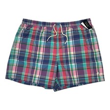 Polo Ralph Lauren Plaid Swim Shorts 3XB 3XL BIG Blue Trunks Big Pony PRL BNWT