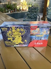 ✅ Pokemon Surging Sparks ETB & Booster Bundle Costco 2-pack. Factory Sealed