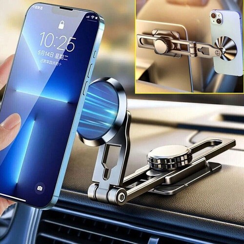 Universal Magnetic Car Mount Holder 360°Rotation Dashboard Stand for Cell Phone - Photo 2 sur 23