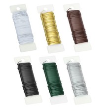 112Yard Floral Wire Flexible Paddle Wire 6Roll 20 Gauge Florist Wire Multi-color