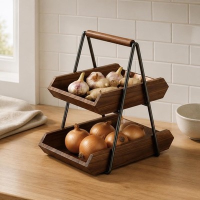 Knoblauch Ingwer Zwiebel Halter Mehrzweck Obst und Gemüse Organizer