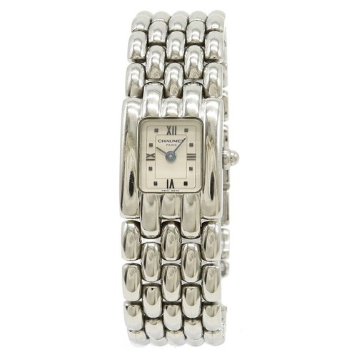 CHAUMET Casey Square Silver Dial SS Ladies Quartz Watch GZl1831o