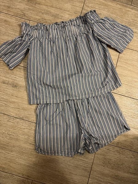 Women Ganni Suit Navy Cotton 40 / L / 48
