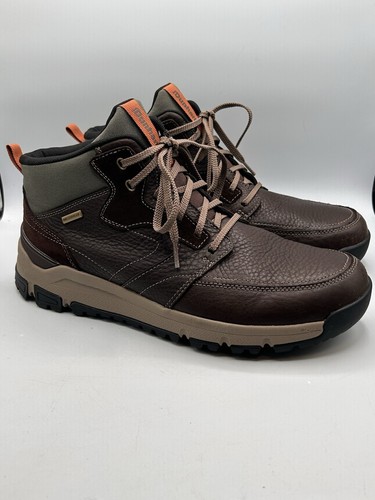 Mens Dunham Glastonbury Waterproof Mid Hiker Boot - Brown Leather, Size 11 US - Picture 3 of 21
