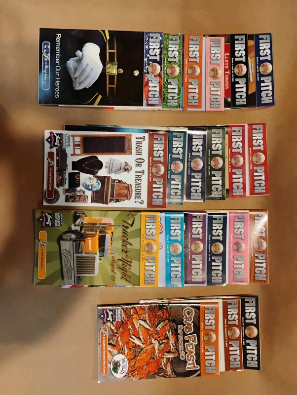 Lancaster Stormers "First Pitch" Programs 2009 Complete (211)