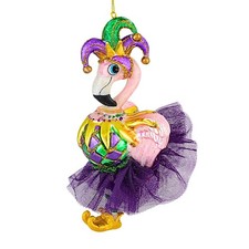 December Diamonds Mardi Gras Flamingo Tree Ornament Carnival Lent Ash Wednesday