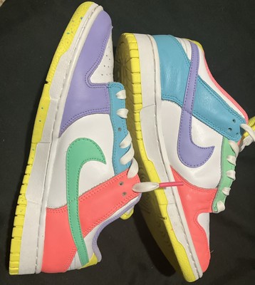Womens Nike Dunk Low SE Candy Colorblock Leather Shoes Sneakers Size 7.5 M 