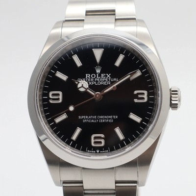 2024 New Rolex 124270 Explorer 36mm Steel Black Dial Oyster Mercedes Hands Watch