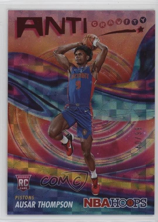 2023-24 Panini NBA Hoops Anti Gravity Hyper Red 40/99 Ausar Thompson #18 rf2