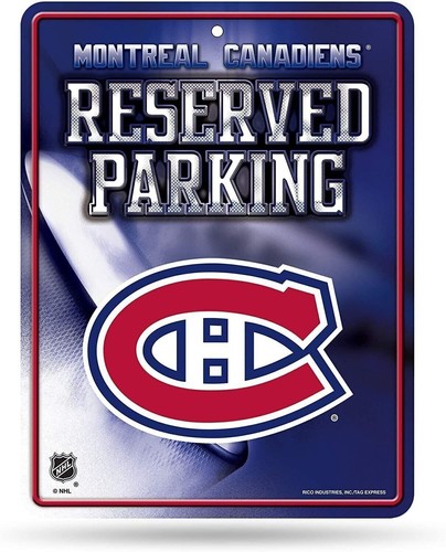 Montreal Canadiens Metal Wall Parking Sign, 8.5x11 Inch, Primary Design,... - Picture 1 of 1