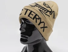 NEW Arc'teryx Bird Head Toque Beanie 2025 – Beige/Black Merino Wool Winter Hat