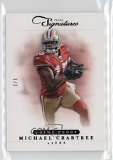 2012 Panini Prime Signatures Prime Proof Black 1/1 Michael Crabtree #64 6m7