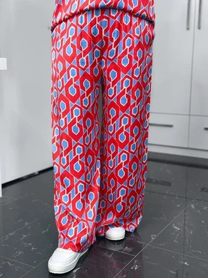 MILANO ITALY - Wideleg Pants Riviera / rot-hellblau - Bild 1 von 4