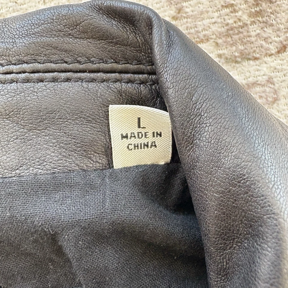 RARE VINTAGE Levi’s Genuine Leather Jacket Black Size L — 第 4/4 张图片