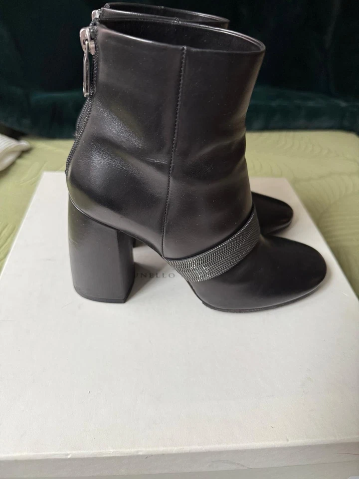 Botines de cuero para mujer Brunello Cucinelli talla 37 Foto 3 de 4