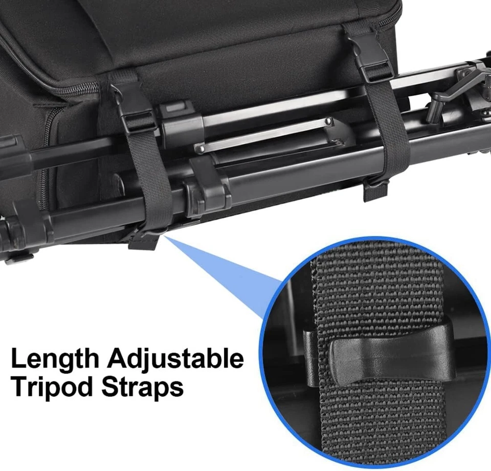 CADeN Camera Backpack Professional DSLR Bag with USB Charging Port Rain Cover - Image 3 of 4