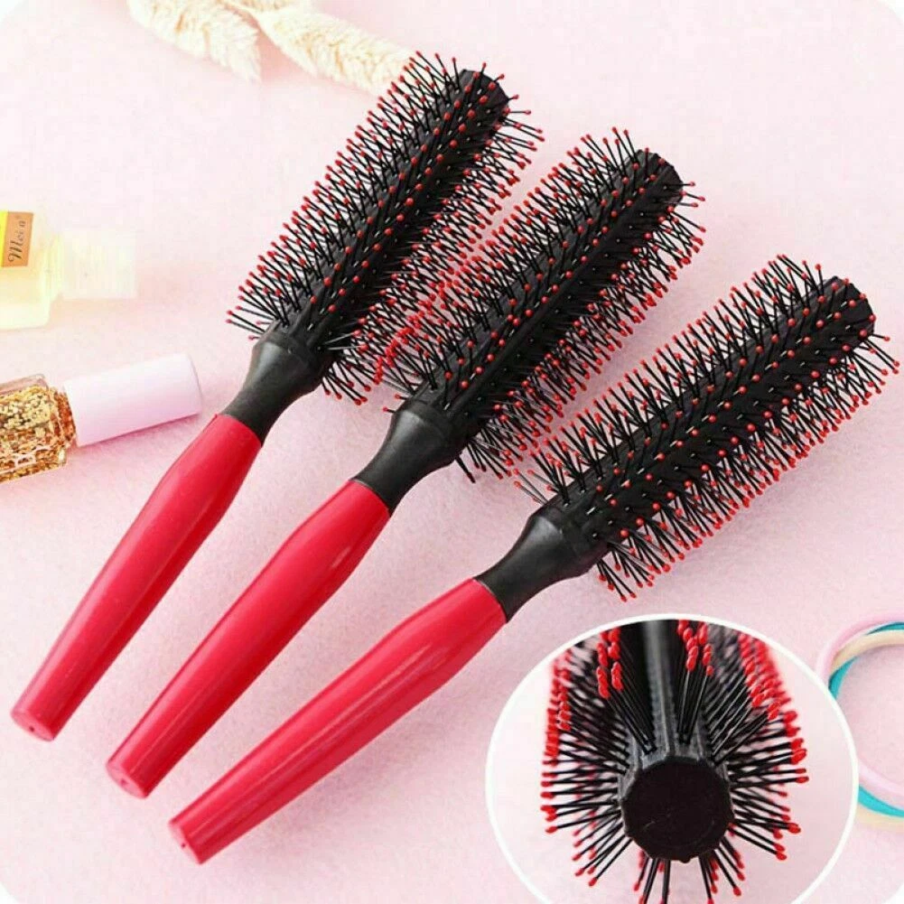Brosse Ronde Arc-en-ciel B&S Avec Miroir - 14,5 Cm, Parfaite Pour Sac à Main Ou Salon