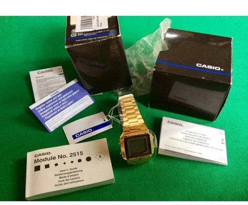 🔥🚨Casio LCD Illuminator Databank DB-360 Gold Plated Digital Watch NEVER USED - Picture 8 of 9