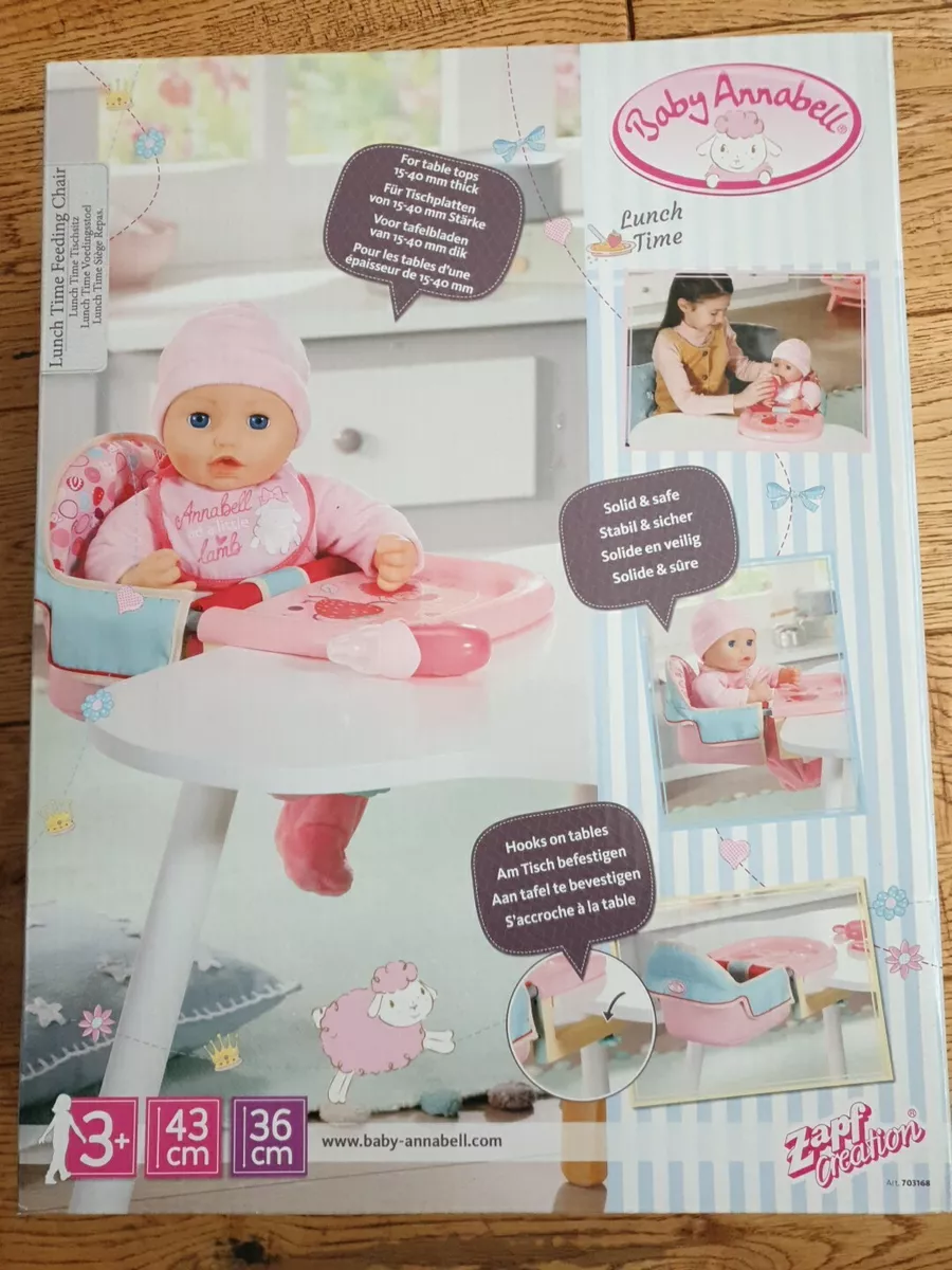 Baby Annabel Doll Lunchtime Chair And Changing Bag eBay