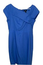 J Crew Womens Career Dress Size 6 Blue S/S Spring Ruched 