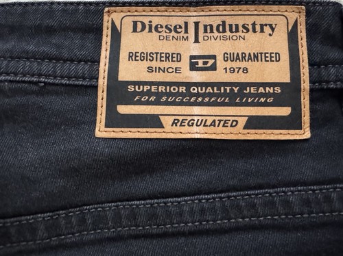 Diesel Men’s Thommer Slim Fit RM064 Jeans Zip Black $195 36/32 Italy - Picture 4 of 6