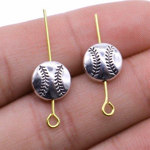 80 piezas cuentas espaciadoras de pelotas de tenis de plata tibetana 10 mm hágalo usted mismo fabricación de joyas L14265 - Imagen 2 de 3