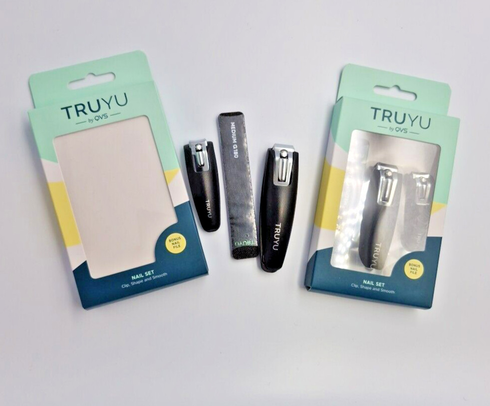 Nail Manicure Set 3 Piece  x 2 Sets  includes 2 Nail Clippers & File