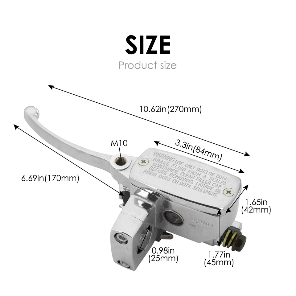 Palancas de embrague cilindro maestro de freno izquierdo EE. UU. para Suzuki Intruder 800 1400 1500ZA Foto 2 de 4