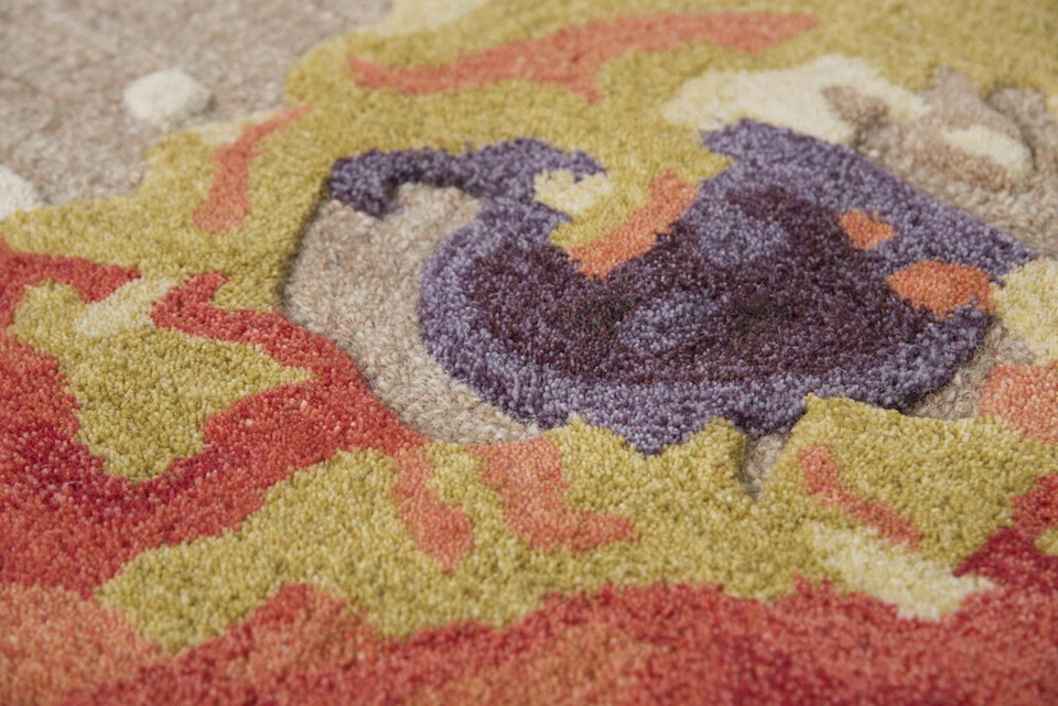 Rizzy Rugs Orange Bouquet Blossoms Garlands Contemporary Area Rug Floral CNP111 - Image 2 of 4