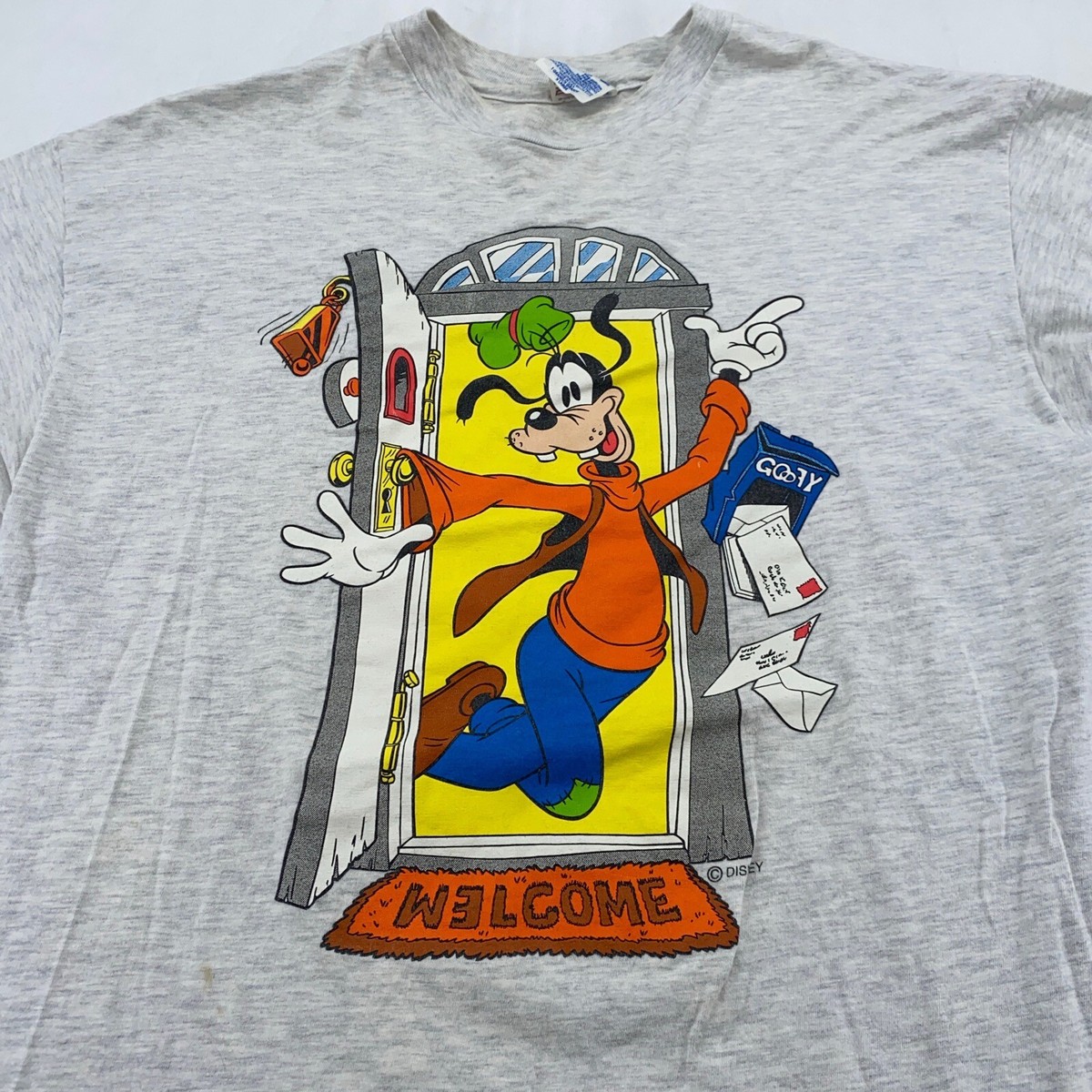 vintage 90s GOOFY WELCOME HOME WALT DISNEY CARTOON T-Shirt LARGE
