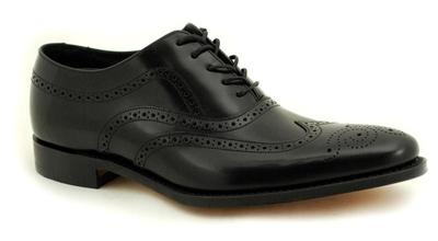 Loake Rahmengenähte Premium Herrenschuhe 5 Eye Brogue Jones Black