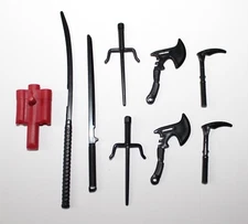 RED NINJA Weapons Accessory Lot GIJOE CLASSIFIED SERIES 08 6" Scale 1/12 COBRA