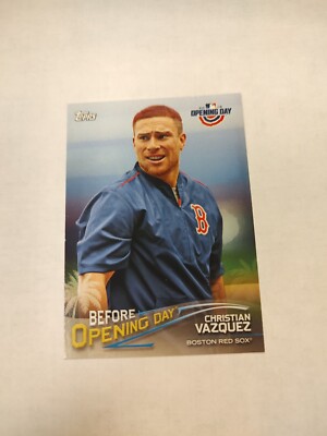 2018 Topps Opening Day - Before Opening Day #BOD-CV Christian Vazquez (PWE)(02)