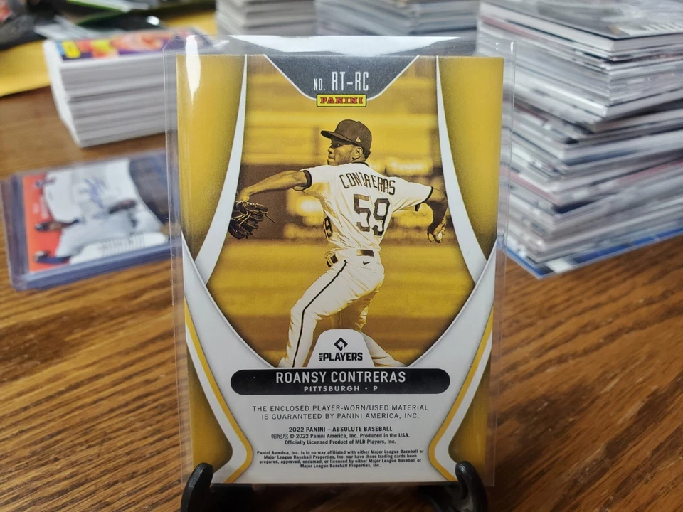 2022 Panini Absolute Rookie Threads Green Roansy Contreras Relic 59/99 #RT-RC - Image 2 of 2
