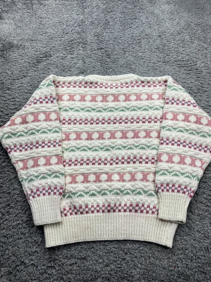 Suéter De Colección Sala Club Mujer Grande Geométrico Fair Isle 901 Cable Tejido Pescador Foto 2 de 4