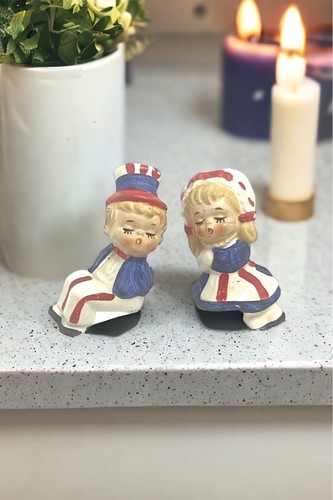 Cuidadores de banco de besos Lefton BETSY ROSS y TÍO SAM DIFÍCIL DE ENCONTRAR 4 de julio - AMERICANA - Imagen 2 de 13