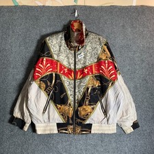 Vintage Giacca Sport Windbreaker Adult Size Large Multi Color Long Sleeve Womens