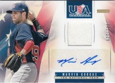 2013 Panini USA Baseball 18U National Team Jerseys Signatures Marvin Gorgas /125