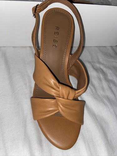 Reiss Phoebe woman’s Slingback Twist Calfskin Heels UK3 EU36M - Picture 3 of 8