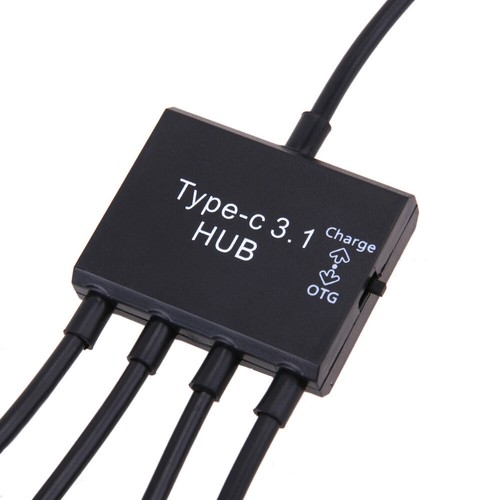 4in1 USB-C Type C to Multi Port Standard USB Type-A Adapter Cable OTG Host HUB - Picture 5 of 7