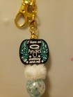 New Handmade I Have An Angel Watching Over Me Focal Bead Beaded Keychain — photo 5