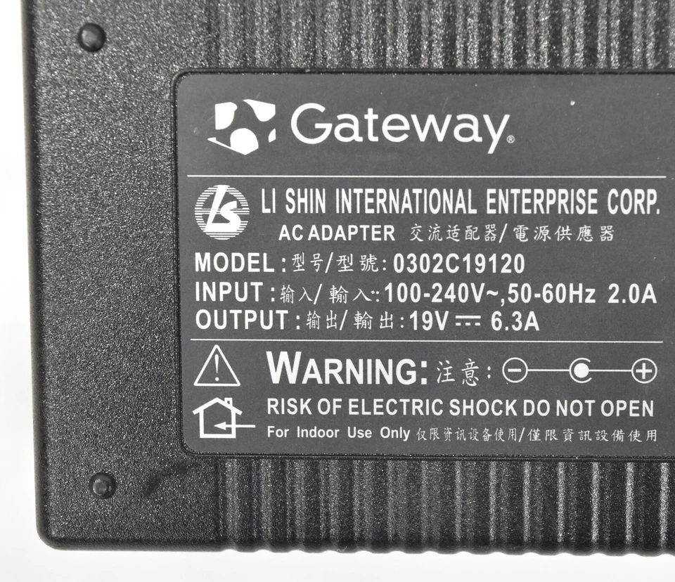 Adaptador CA para Notebook Gateway 0302C19120 19V 6.3A 7210GX 7215GX S7200C CX200 - Imagem 2 de 3