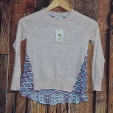New w Tags! TUCKER + TATE Girls' Sz M (8-10) Lightweight Sweater w Rayon Back