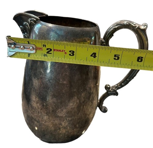 Vintage WM Rogers 417 Silver Plated Water Pitcher Antique Beautiful Aged Patina - Picture 8 of 9