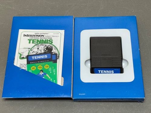 Intellivision 1980 Tennis Video Game No. 1814 Cartridge Overlays Box untested - Picture 3 of 7